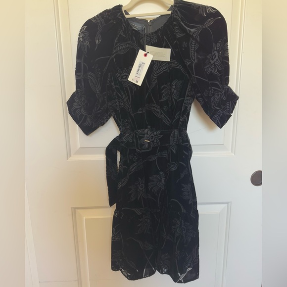NWT Ted Baker Tilliiy Belted Velvet Dress | Size 2 - Picture 5 of 7